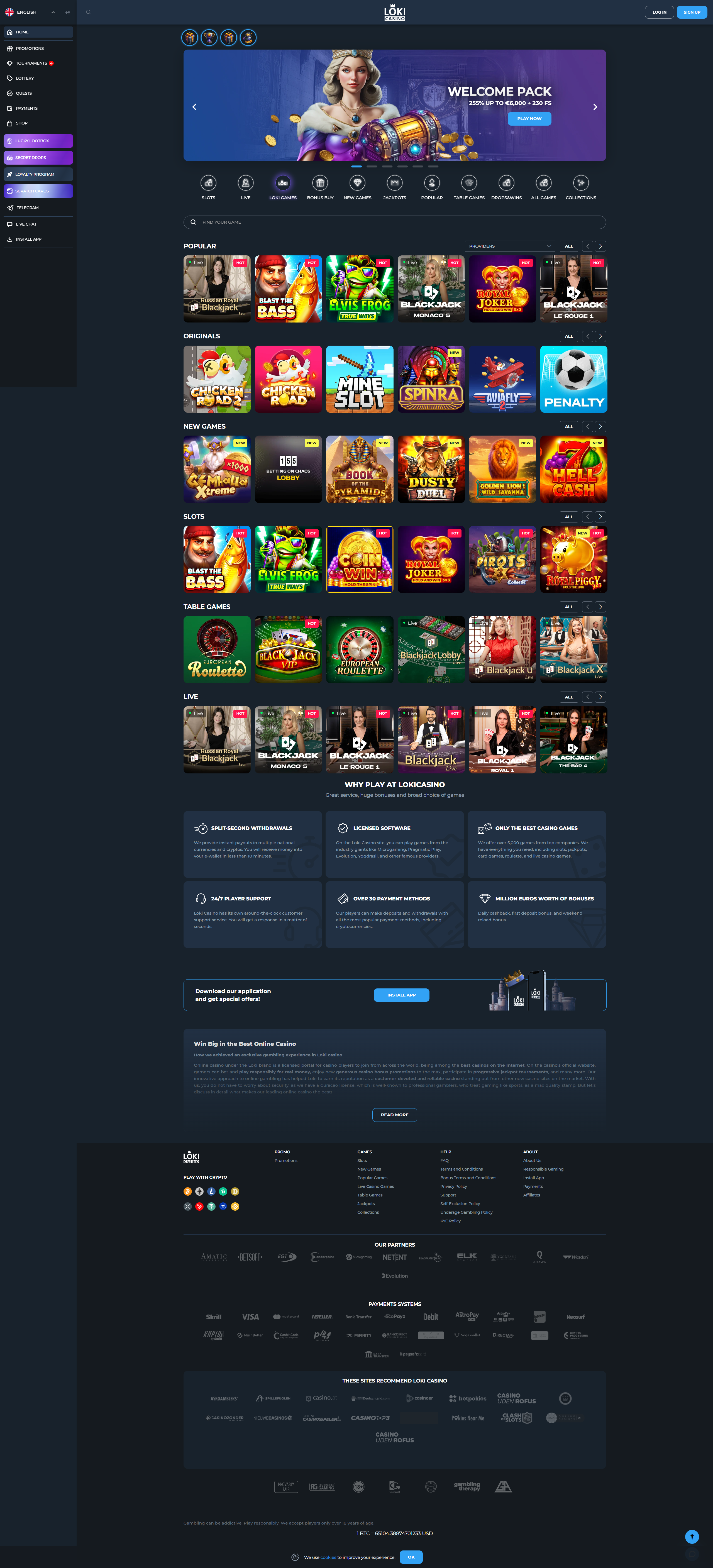 Loki Casino mobile app